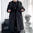 Load image into Gallery viewer, [Kaei Series] ★Trench coat★ 3colors Black, green or light brown, cotton insert type available, hooded, hat included
