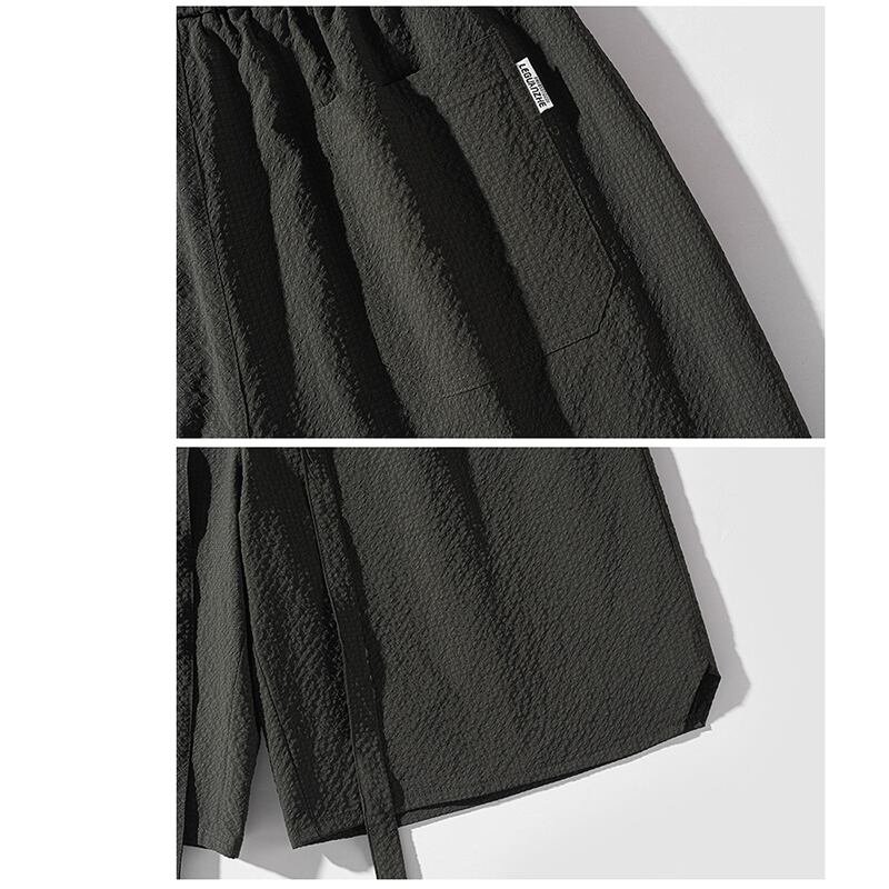 [BIGEMAN Series] ★Shorts★ 5color Bottoms Short Length Pants Unisex Men's Large Size Black Green Dark Gray Brown Beige