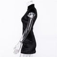 Load image into Gallery viewer, [TT Series] ★Mini length Chinese dress★ Sexy velvet dress SML black slimming slim
