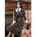 Load image into Gallery viewer, [DACHENGZI Series] ★Dress with tie★ Faux layered dress Vertical striped striped pattern Cute
