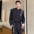 Load image into Gallery viewer, [Illustrated Series]★Setup★ Embroidery 2color 2-piece set Unisex Men's Tops Pants White Black
