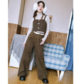 Load image into Gallery viewer, [Kokaisha---Jiku Brownma Series] ★Denim pants with belt★ Brushed lining, thick bottoms, pants, cotton, easy to match
