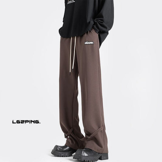 [BIGEMAN Series] ★Casual Pants★ 2color Bottoms Trousers Men's Large Size Easy to Match Coffee Color Black