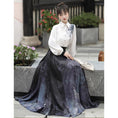 Load image into Gallery viewer, [Dust Smoke Cloud Dream---Picture Series]★China style skirt★Maki skirt, Chinese clothing, ink pattern, long length, original, cute, Hanfu skirt
