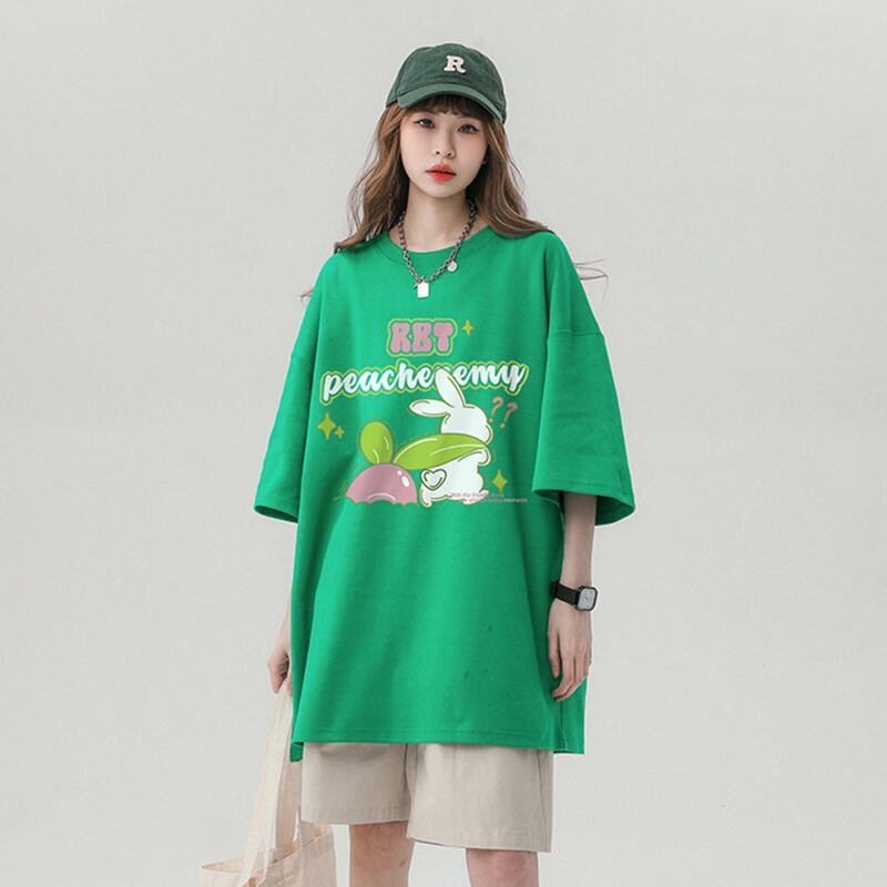 [CHAOMEICHEN Series]★T-shirt★ 4color Tops Short Sleeve T-shirt Spring/Summer ML XL 2XL Unisex Men's Rabbit Rabbit