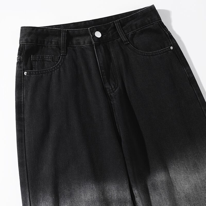 [BIGEMAN series] ★Denim pants★ Bottoms pants men's large size gradation black black