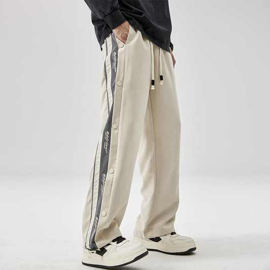 [Escaped Earth Series] ★Casual Pants★ 2color Bottoms Trousers Men's Unisex Men's Vertical Stripes Sports Style Simple