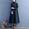 Load image into Gallery viewer, [Qing series] ★China style dress★ 4colors, brushed lining, thick, green, navy, wine red, purple, long length
