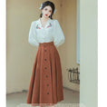 Load image into Gallery viewer, [XUANZI Series]★Skirt★ Bottoms Ladies Easy to match Simple Date Wedding Retro
