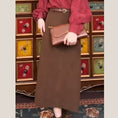 Load image into Gallery viewer, [Misslin Fashion Series]★Setup Single Order★ Shirt or Skirt Coffee Color Red Retro Cute
