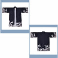 Load image into Gallery viewer, [Kuraho Koya Series]★China style happi coat★2color black or white wave pattern print chiffon improved Hanfu Hanfu coat thin
