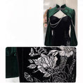 Load image into Gallery viewer, [Kinshu series] ★China style dress★ Cheongsam dress sexy velvet black green
