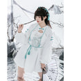 Load image into Gallery viewer, [Ochaya Series]★China style dress★ 2color black or white embroidery parka dress Chinese button cute
