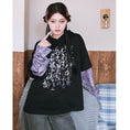 Load image into Gallery viewer, [Kokaisha---Shinkyo Series] ★China style hoodie★ Tops Faux layered letter pattern original black white
