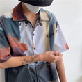 Load image into Gallery viewer, [BUKEXING Series]★Shirt★ Tops Unisex Men's Oil Painting Style Short Sleeve Thin Cool Unique Print
