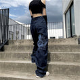 Load image into Gallery viewer, [Miyakoya Series]★Denim Pants★ Trousers Bottoms Dragon, Golden Dragon, Silver Dragon Embroidered Gaucho Pants Gaucho
