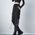 Load image into Gallery viewer, [AZE Series] ★Casual Pants★ Bottoms Black, Autumn clothes, easy to match, slimming, unique, fringe, cool
