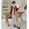 Load image into Gallery viewer, [JIGUJIGU series] ★China style dress★ Switching ribbon, large size, improves temperament, commuting, date, red, red, floral pattern
