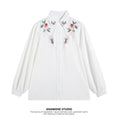 Load image into Gallery viewer, [ANAMONE STUDIO Series]★Shirt★ Tops Embroidery Rose Chiffon Spring/Summer Commuting Date Office SM
