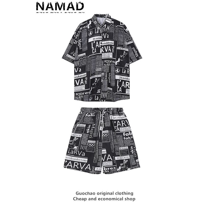 [NAMAD系列]★套裝★ 2color Hawaii Aloha Shirt 襯衫+短褲 男女皆宜薄款