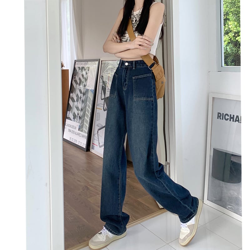 [SANMUZI Series] ★Denim Pants★ Bottoms Trousers Ladies Fashion Spring Summer Blue Blue