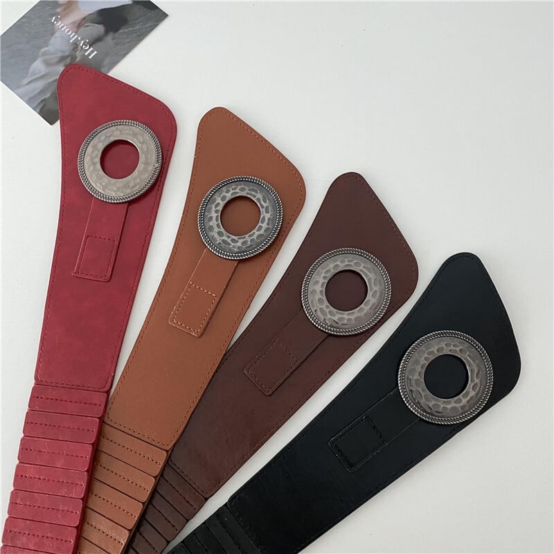 [Yuwei Series]★Belt★ 4color Accessories Small items Easy to match Retro Black Orange Red Brown