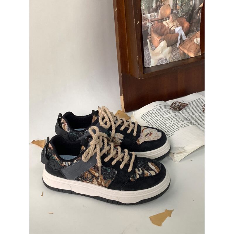 [Yishaonian Series]★Sneakers★ 3color Men's Unisex Shoes Sports Style Oil Painting Style Size 35-40