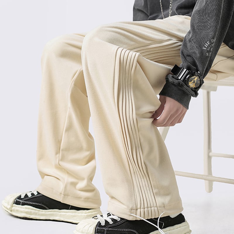 [PPG Series]★Casual Pants★ 3color Bottoms Trousers Unisex Men's Black Apricot Gray