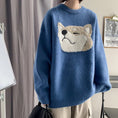 Load image into Gallery viewer, [Emeisa Series] ★Sweater★ 3color Knit Tops Unisex Men's Dog Animal Black Gray Blue
