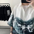 Load image into Gallery viewer, [Emeisa Series]★China Style Shirt★ 3color Tops Unisex Men's Fashion Snowy Mountain Pattern
