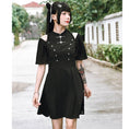 Load image into Gallery viewer, [Kokaisha---Dark Series]★China style dress★ Off-the-shoulder short length slimming original black black SML date
