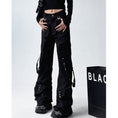 Load image into Gallery viewer, [MUYUZI Series] ★Casual Pants★ Bottoms Trousers Fashion Slimming Black Designed Cool
