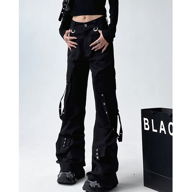 [MUYUZI Series] ★Casual Pants★ Bottoms Trousers Fashion Slimming Black Designed Cool