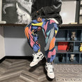 Load image into Gallery viewer, [GANGSHAO Series]★Pants★ 2color Casual Pants Graffiti Large Size Unisex Men's Fashion
