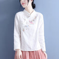 Load image into Gallery viewer, [Qing Series]★Chinese style tops★ 4color embroidered tops slimming Chinese clothes White Blue Green Purple Pink
