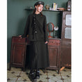 Load image into Gallery viewer, [Kokaisha --- Chichiku Series] ★China style outerwear★ Rasha switching fake layered black black
