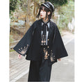 Load image into Gallery viewer, [Kokaisha---Mou Series] ★Chinese-style outerwear★ Cloak, embroidered, fashionable, black, ML, original, slimming
