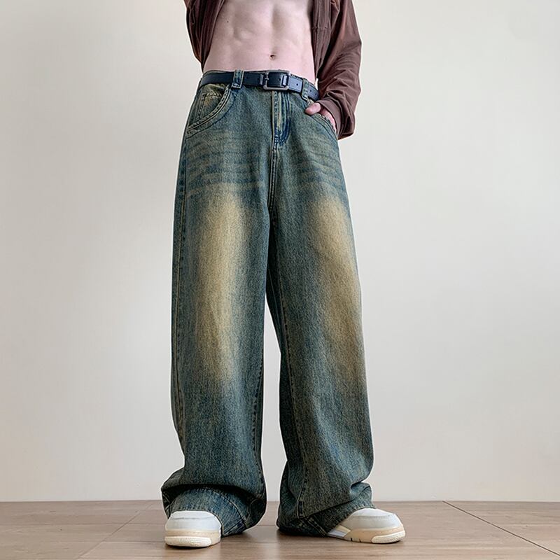 [NANSHI Series]★Denim Pants★ Bottoms Pants Unisex Men's Simple Easy to Match Blue Blue