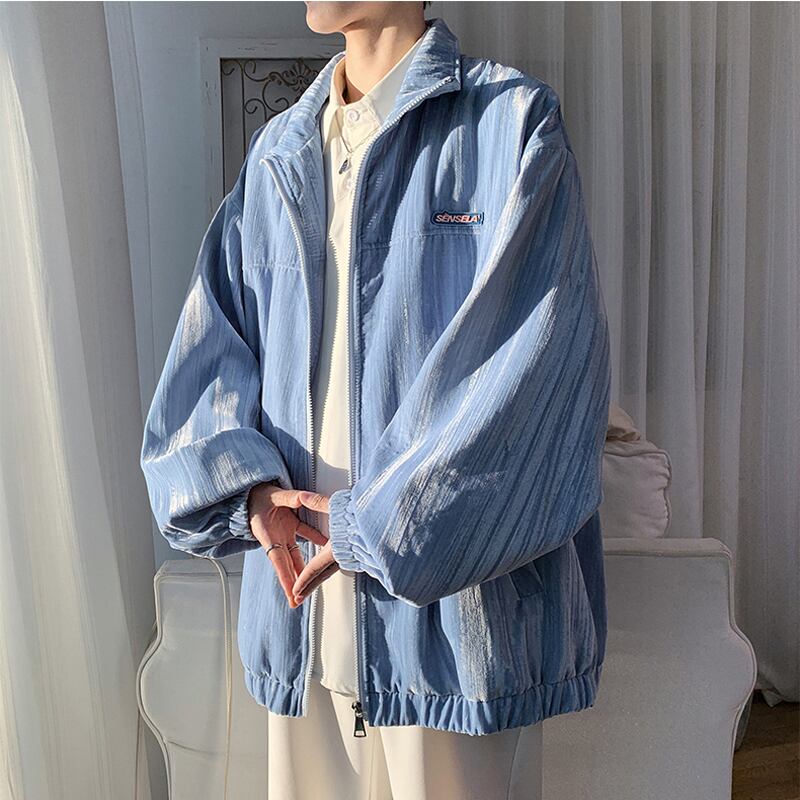 [Tetsusho Series]★Jacket★ 3color Outerwear Unisex Men's Blue White Black ML XL 2XL