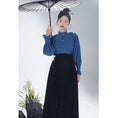 Load image into Gallery viewer, [WUJIA Series] ★Chinese style skirt★ Maki skirt Hanfu skirt Bottoms Black Black
