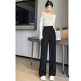 Load image into Gallery viewer, [Lou series]★China style pants★Bottoms Casual pants Chinese button black Black
