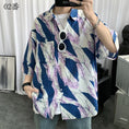 Load image into Gallery viewer, [Acha and the Old Series] ★Retro Shirt★ 3 colors, printed, loose fit, colorful, men's large sizes, ML, XL, 2XL
