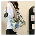 Load image into Gallery viewer, [Mokujin series] ★Shoulder bag★ Shoulder bag, handheld, large capacity, retro, cute, date, improves temperament, print
