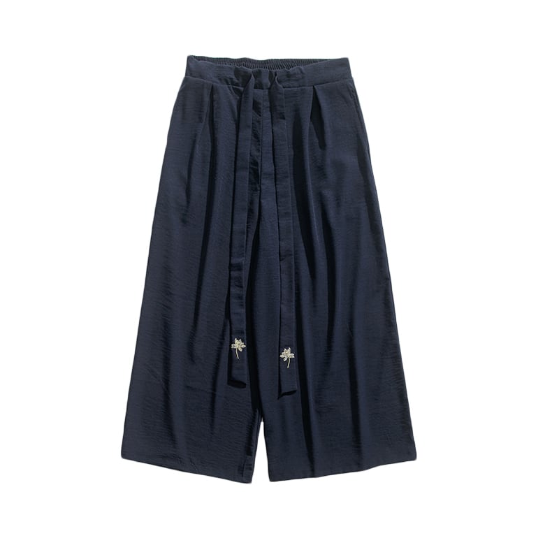 [Small Trouble Series]★China Style Pants★ 4color Bottoms Unisex Men's Large Size Gaucho Pants