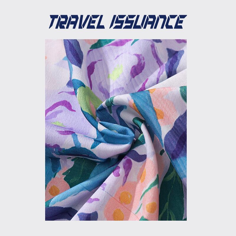 [TRAVEL ISSUANCE Series]★Shirt★ 2color Hawaii Aloha Shirt Print Oil Painting Style Unisex Men's Cute