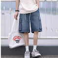 Load image into Gallery viewer, [BIGEMAN Series]★Denim shorts★ 2color bottoms short length pants unisex men's large size denim pants
