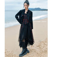 Load image into Gallery viewer, [Daiseiryusu Series] ★China style outerwear★ Tops embroidery black black unique color scheme slimming original
