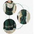 Load image into Gallery viewer, [Nan Kemu Series] ★One Piece★ Long Length Velvet Embroidery Women's Commuting Date Green Green SML XL
