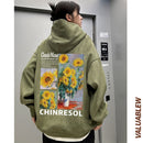 [GEBOXUAN Series]★Parker★ 7color Regular type or brushed lining type Tops Suede Oil painting style Sunflower Unisex Men's