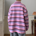 Load image into Gallery viewer, [BIGEMAN Series]★POLO Neck★ 2color Tops Vertical Stripes Striped Pattern Unisex Men's Large Size
